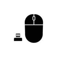 computer mouse icon. Icon related to electronic, technology. Solid icon style, glyph. Simple design editable vector