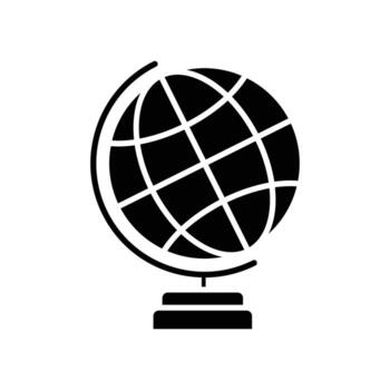 Globe icon. icon related to education. glyph icon style, solid. Simple design editable vector