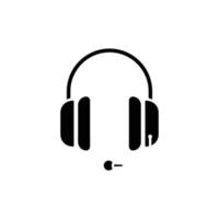 icono de auriculares. icono relacionado con la tecnología electrónica. estilo de icono de glifo, sólido. diseño simple editable vector