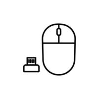 icono del ratón de la computadora. icono relacionado con la tecnología electrónica. estilo de icono de línea. diseño simple editable vector