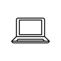 icono de la computadora portátil. icono relacionado con la tecnología electrónica. estilo de icono de línea. diseño simple editable vector
