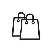 shopping bag illustration in trendy flat style vector