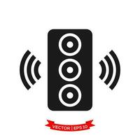 audio speaker icon in trendy flat design vector