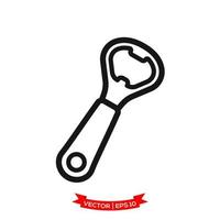 bottle opener illustration, speed opener icon in trendy flat style vector