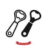 bottle opener illustration, speed opener icon in trendy flat style vector