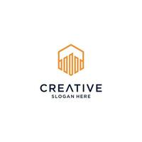 Creative building logo icon. construction vector illustration