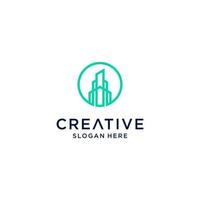Creative building logo icon. construction vector illustration