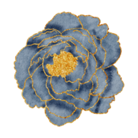 fleur à l'aquarelle d'or png