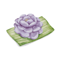 thailändsk dessert akvarell handfärg png