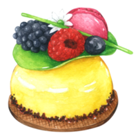 Dessert watercolor hand paint png