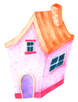 Little house watercolor png