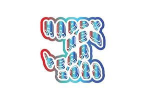 Happy new year logo, banner and t shirt design template vector