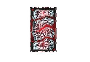 Happy new year 2023 logo, banner and t shirt design template vector