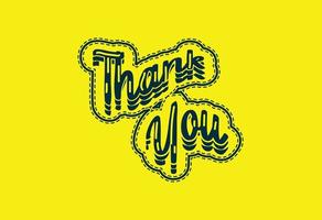 Thank you t shirt , sticker and logo design template vector