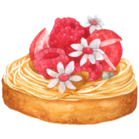 dessert cake aquarel hand verf png