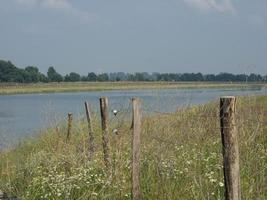 Xanten city and the river rhine photo