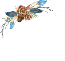 bloemenkrans aquarel handverf png