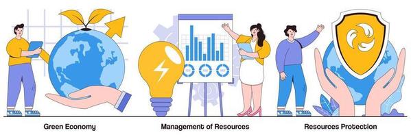 Green Economy, Management of Resources, Resources Protection Illustrated Pack