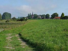 the river rhine near bislich photo