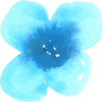 flor azul acuarela boda flor png