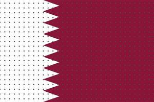 Qatar flag with pattern style vector