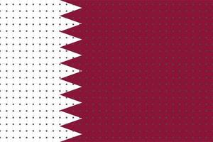 Qatar flag with pattern style vector