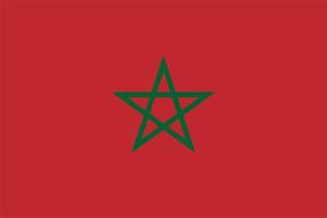 Morocco flag, flag of Morocco vector illustration