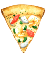 Pizza watercolor hand paint png