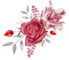 bouquet de fleurs aquarelle fleur de mariage