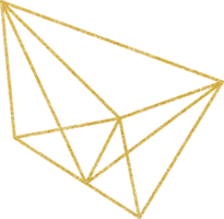 geometric gold line png