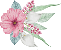 acquerello di bouquet di fiori png