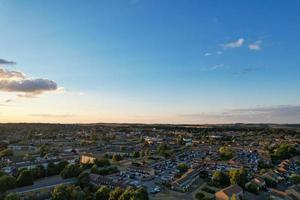 Aerial footage by drone high angle view of London Luton City of England Great Britain photo