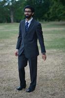 Asian Male Posing at Local Public Park of Luton England UK photo