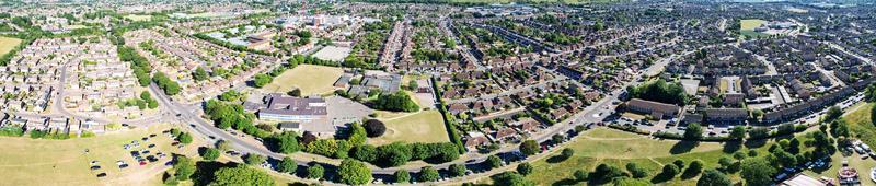 High Angle Footage and Panoramic Aerial Landscape Cityscape View of England Great Britain photo