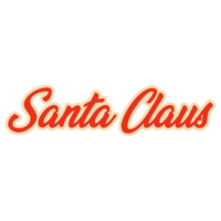 Santa Claus. Inscription in groove style png