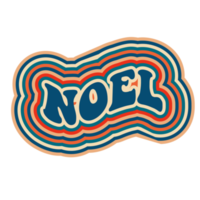 Noel. Inscription in groove style png