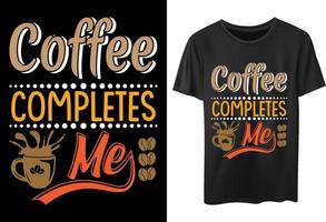 diseño de camiseta de tipografía de café premium para amantes del café vector