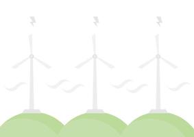 illustration of a windmill on a hill vector