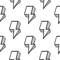 Lightning hand drawn seamless pattern 2 vector