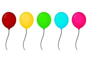 a collection of colorful balloon illustrations vector