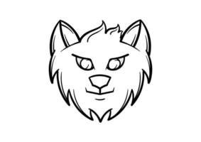 hand drawn of a lion face vector