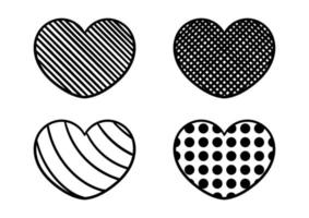 a collection of heart design illustrations vector