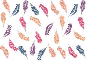 Multicolor Feathers pattern vector