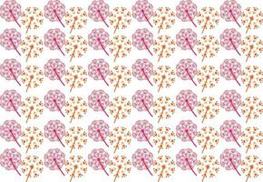 Watercolor flowers pattern vector