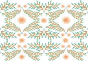 Watercolor flowers pattern vector