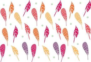 Multicolor Feathers pattern vector