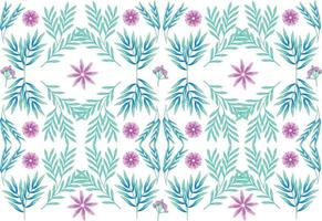 Watercolor flowers pattern vector