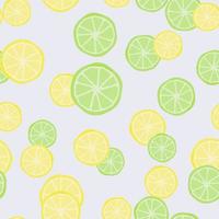 patrón sin costuras de verano con rodajas y limones vector