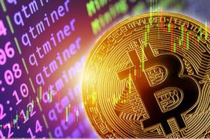 Decentralized cryptocurrency concepts. blockchain technologies and mining concept photo