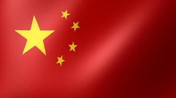 close-up vista da bandeira nacional da república da china balançando ao vento video